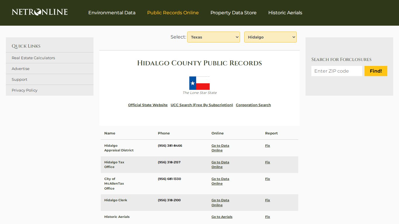 Hidalgo County Public Records - NETROnline.com